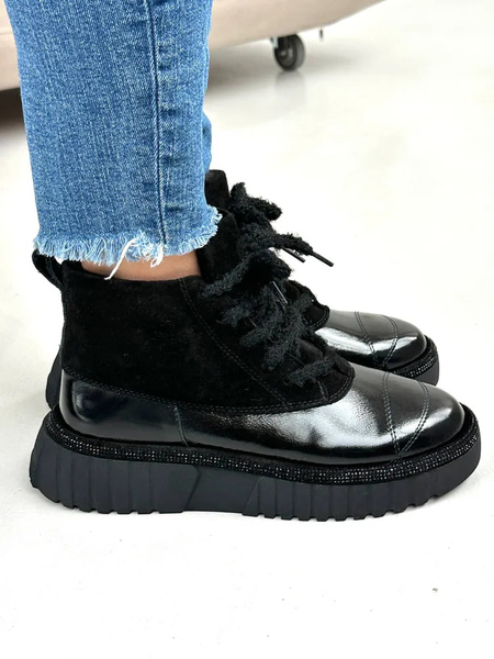 Ботинки кожаные демисезонные Evromoda 053.143EY S.A